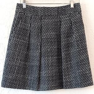 Halogen Checkered  Houndstooth A-line Pleated Mini Skirt Size 4P